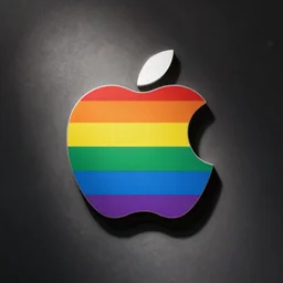 non - binary flag colours apple corporation logo