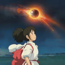 solar eclipse from Spirited Away (2001)