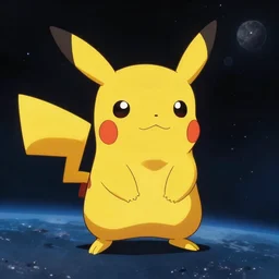 Pikachu stranded in space