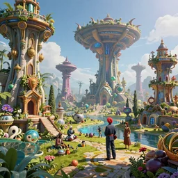 a beautiful hyper realistic 3d render of fantastical worlds, by Ian Gurmukh Bhasin, Michael Whelan, Paul Lehr, moebius, unreal engine, octane render, brilliantly colored, ultra wide angle, trending on artstation, HDR, polished,  ray tracing, 8k