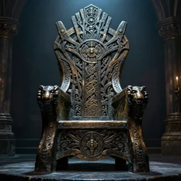 a celtic throne in alan lee and marc simonetti and emil melmoth style  , cinematic lighting