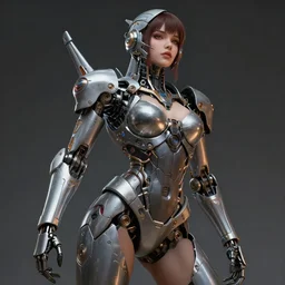 masterpiece concept art, a beautiful highly detailed futuristic mechanical lady, seductive confident pose, by greg rutkowski and geof darrow, 8 k, intricate detail, cinematic lighting