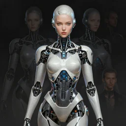 portrait shot of a cyberpunk robot woman, dark background, intricate, elegant, highly detailed, centered, digital painting, artstation, concept art, smooth, sharp focus, illustration, artgerm, tomasz alen kopera, peter mohrbacher, donato giancola, joseph christian leyendecker, wlop, boris vallejo