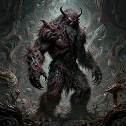 photo of terrifying boogerman, hyper detailed, flowing backgroun, intricate and detailed, trippy, 2 k, octane render