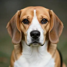 closeup portrait of a beagle who is a judge