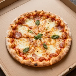 A human made of pizza