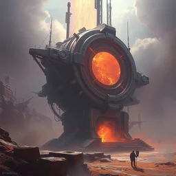 a huge machine that can reset the universe. fantasy, digital art by eddie mendoza and greg rutkowski, trending on artstation