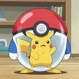 the koolaid man with pikachu trapped inside him like a pokeball