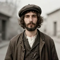 portrait of a male hipster in year 1 0 0 0 bc, 3 5 mm photography