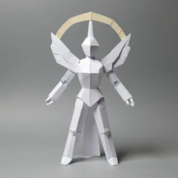 a paper model of mythra, paper modeling art.