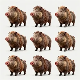a fantasy anthropomorphic viking boar character design sheet, trending on artstation