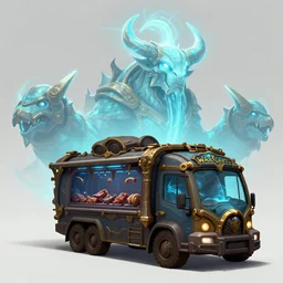 mount epic meat wagon screenshot world of warcraft mounts worldboss bioluminecant light concept sketch art and by feng zhu alena aenami artworks in 4 k beeple, by thomas kinkade heartstone overwatch blizzard 3 d rtx hdr
