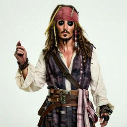 jack sparrow terminator, realistic, clean, detailed