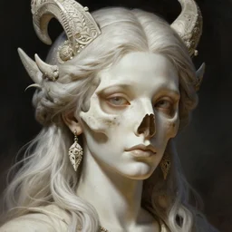 stunning jupiter goddess of skull portrait, skull, fantasy, intricate, elegant, highly detailed, digital painting, artstation, concept art, smooth, sharp focus, illustration, art by afshar petros and krenz cushart and artem demura and tony sandoval