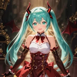 vocaloid singer hatsune miku as the devil