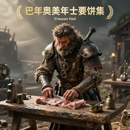 detailed ultrarealistic photo of postapocalyptic steampunk medieval butcher