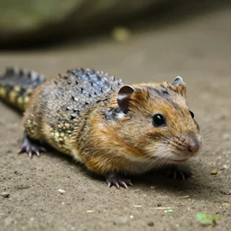 a crocodile - hamster - hybrid, animal photography
