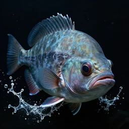 a humanoid angler fish, blind eyes, splashed of water, terrifying, intense, an ultrafine hyperdetailed illustration, sharp focus, bright colors, destiny 2, fantasy, d & d, epic monster, unreal engine 5, global illumination, radiant light