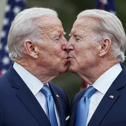 trump kissing joe Biden