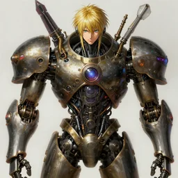 beautiful image of saber from fate / stay night inside of steampunk robot, high details, high resolution, noise filtered, artstation, 4 k, highly detailed, high quality, by shigenori soejima, by frank frazetta, by thomas kinkade, by ilya kuvshinov, digital painting masterpiece, beautiful brush strokes, advanced lighting technology, symmetry!!!, accurate and realistic faces and anatomy