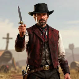walter white in red dead redemption, 4 k