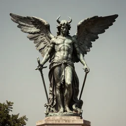 male demonic angel monument