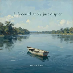 if i could only just disappear on a little boat among rivers and seas for the rest of my life from here on, art by andrew ferez
