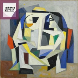 a painting with many different colors and shapes, a cubist painting by tomokazu matsuyama, behance contest winner, cubo - futurism, mixed media, dynamic composition
