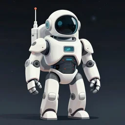 Space robot, trending on artstation, ultra detailed, 8k, character illustration by Greg Rutkowski, Thomas Kinkade.