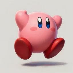 Kirby dancing, digital painting, expressionistic, intricate detail, meticulous brush strokes, genius composition, masterpiece, work of art, 4k wallpaper