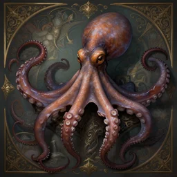 photography of octopus demonic evil, deep focus, d & d, fantasy, intricate, elegant, highly detailed, digital painting, artstation, concept art, matte, sharp focus, illustration, hearthstone, art by artgerm and greg rutkowski and alphonse mucha