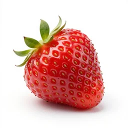 obsidian strawberries, 8k product photo, isolated on a pure white background, centered, entire object in frame, sharp focus, soft studio lighting