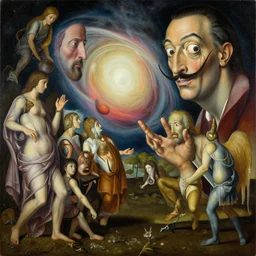 start of the universe by james jean and salvador dali and shusei nagaoka, oil on canvas, exquisitely intricate details, surrealism, neoclassicism, renaissance, hyper realistic, ultra detailed, cell shaded, 8 k