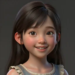 realistic style at CGSociety by WLOP,ilya kuvshinov,krenz cushart,Greg Rutkowski,trending on artstation.Zbrush sculpt colored,Octane render in Maya,Houdini VFX.Realistic close-up face,cute young Japanese girl,expressing joy,wearing dress,silky hair, deep eyes.Oil painting.Cinematic dramatic atmosphere,sharp focus,soft volumetric studio lighting.