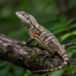 A lizardman in the forest