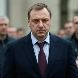 Viktor Yanukovych as the American Psycho, cinematic still