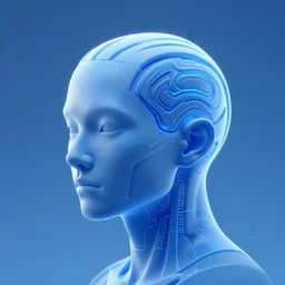 artificial intelligence art futuristic sleek design symmetric zima blue