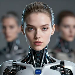 portrait of a stunningly beautiful alluring futuristic robot female, depth of field, zeiss lens, detailed, symmetrical, centered, fashion photoshoot, by Annie Leibovitz and Steve McCurry, David Lazar, Jimmy Nelsson, Breathtaking, 8k resolution, extremely detailed, beautiful, establishing shot, artistic, hyperrealistic, beautiful face, octane render
