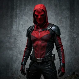 red hood cosplay, creepy, disturbing