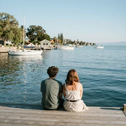 couple sitting on the dock of the bay, bordali ii