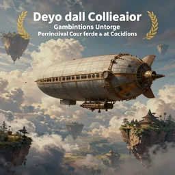 a beautiful romanticism painting of a steampunk airship flying past floating islands in the sky, concept art, beautiful clouds, cinematic