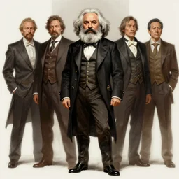 full body portrait of karl marx, intricate, elegant, highly detailed, digital painting, artstation, concept art, smooth, sharp focus, illustration, by bartek fedyczak, erak note, tooth wu, neil richards, kan liu, siwoo kim, jisu choe