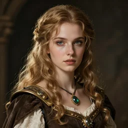 a female anime character from fantasy medieval western europe,