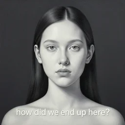 how did we end up here?, an ultrafine detailed painting by rafal olbinski, jeffrey smith, behance contest winner, pop surrealism, detailed painting, very detailed, minimalist, skeuomorphic, airbrush art