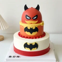 chinese bat superhero birthday cake,