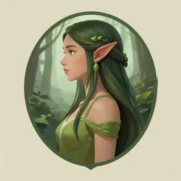 side profile centered painted portrait, sunisa lee as female tea ore forest druid, d & d, gloomhaven, matte painting concept art, art nouveau, beautifully backlit, swirly vibrant color lines, fantastically gaudy, aesthetic octane render, 8 k hd resolution, by ilya kuvshinov and cushart krentz and gilleard james