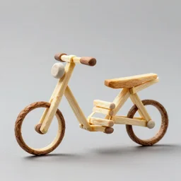 a motorcycle made out of matchsticks