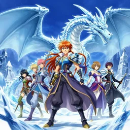 ice dragons anime fantasy art