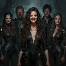 epic professional digital art smiling lindsay mann, moderate atmospheric lighting, painted, intricate, detailed, foreboding, by leesha hannigan, wayne haag, reyna rochin, ignacio fernandez rios, mark ryden, iris van herpen,, epic, stunning, gorgeous, much wow, cinematic, masterpiece.
