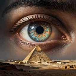 eye of hours in the style of moebius, egypt
